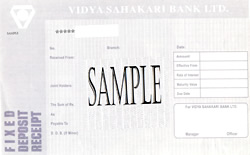 Vidya Sahakari Bank Ltd. - Loan against Deposit